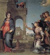 Andrea del Sarto Reported good news oil painting on canvas